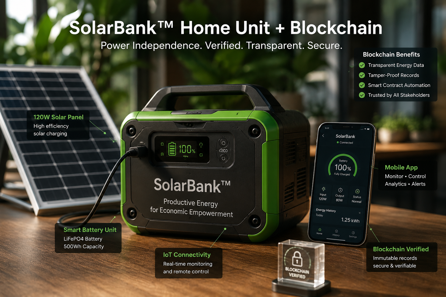 SolarBank portable energy system